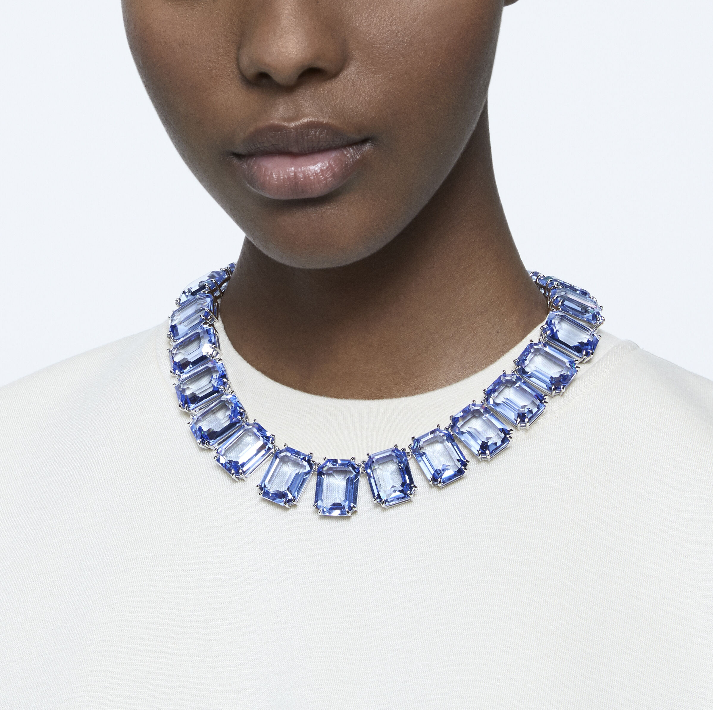 Buy Swarovski Millenia necklace Octagon cut crystals Blue